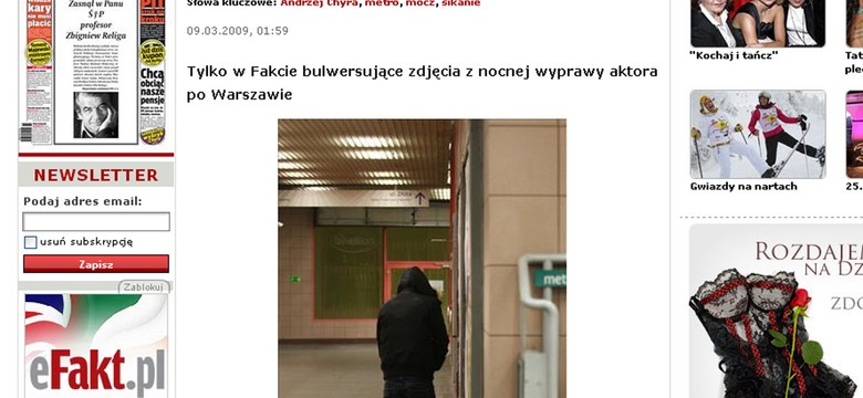 Andrzej Chyra ma problemy z pęcherzem?