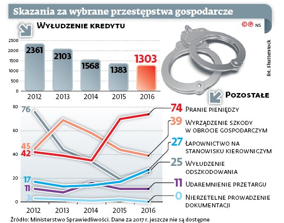 Skazania za wybrane przestępstwa gospodarcze