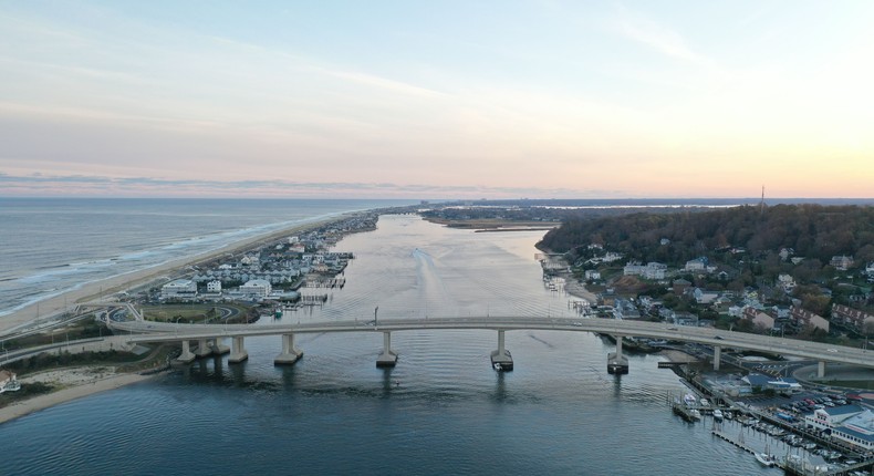 The Highlands-Sea Bright Bridge connects two Shore towns in Monmouth County.Wirestock/Getty Images