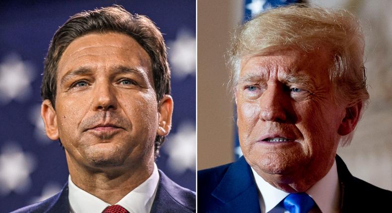 Florida Gov. Ron DeSantis; Former President Donald TrumpGiorgio Viera/AFP/Getty Images; Andrew Harnik/Associated Press