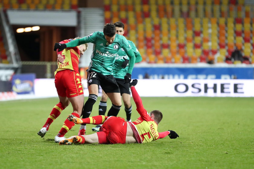 Pilka nozna. PKO Ekstraklasa. Jagiellonia Bialystok - Legia Warszawa. 14.02.2021