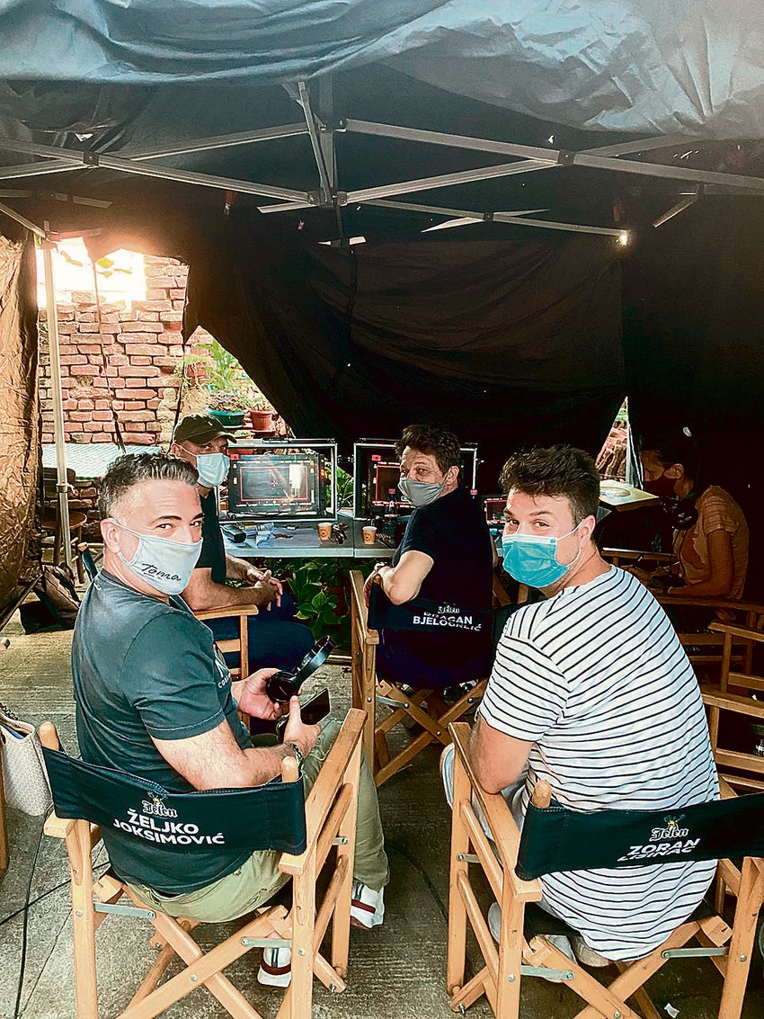 Željko i Bjela na snimanju