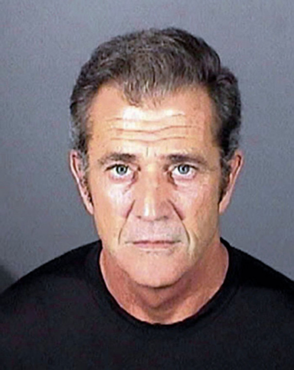 Mel Gibson na zdjęciu policyjnym