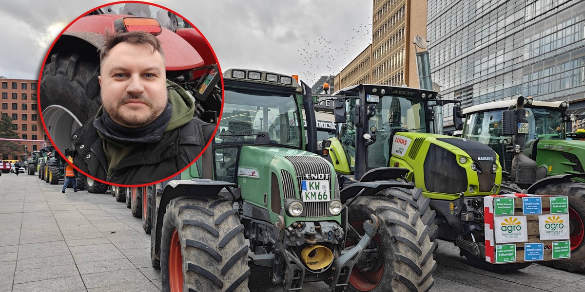 Porządek, spokój i konkretne hasła. Niemieccy rolnicy naprawdę potrafią protestować.