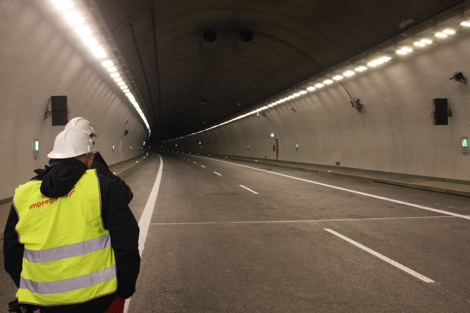 Wizyta prezydenta Dudy w tunelu ekspresowej zakopianki