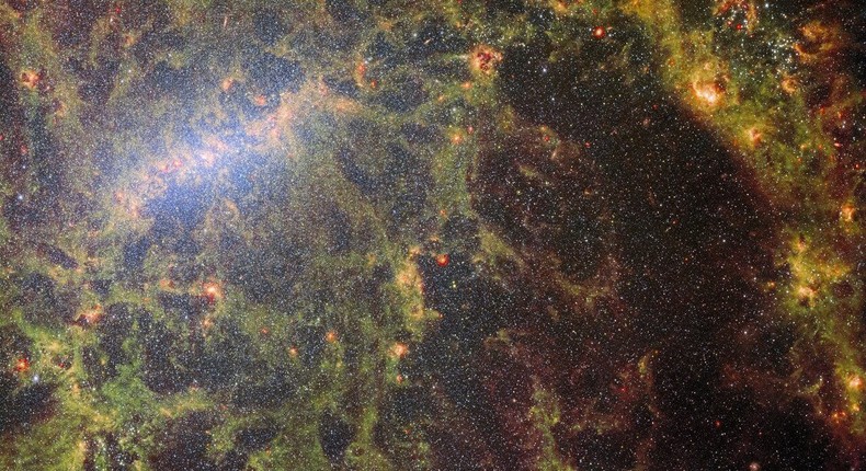 Every single dot you see is a star. There are thousands upon thousands of stars in this image from the James Webb Space Telescope.ESA/Webb, NASA & CSA, J. Lee and the PHANGS-JWST Team