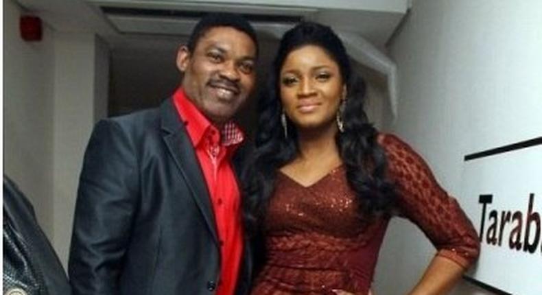 Omotola Jalade-Ekeinde and her husband, Captain Matthew Ekeinde