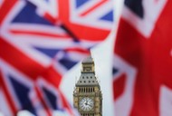 Wielka Brytania Unia Europejska Brexit Big ben flaga brytyjska Union Jack