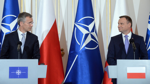 Prezydent Andrzej Duda i sekretarz generalny Sojuszu Północnoatlantyckiego Jens Stoltenber