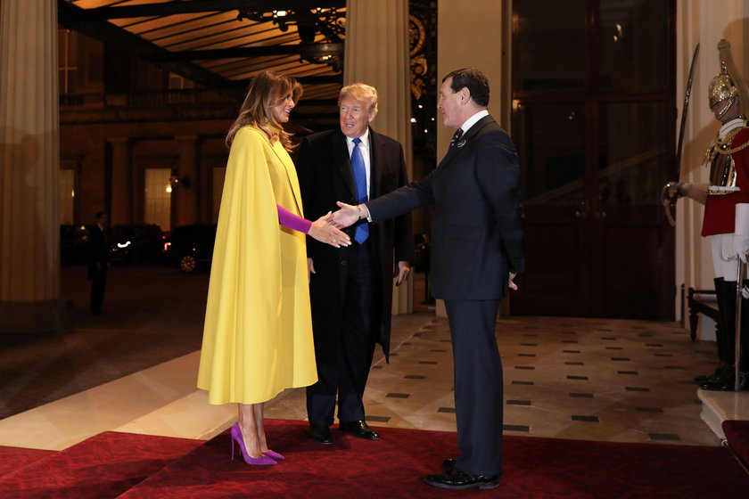 Melania Trump z mężem przybyła do Pałacu Buckingham