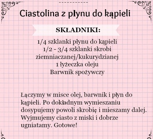 Ciastolina z płynu do kąpieli