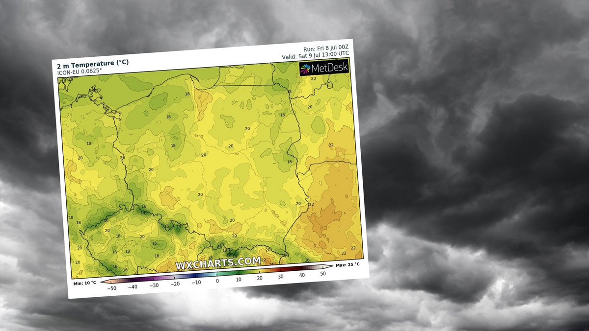 Prognoza pogody na sobotę. W wielu regionach możliwe burze