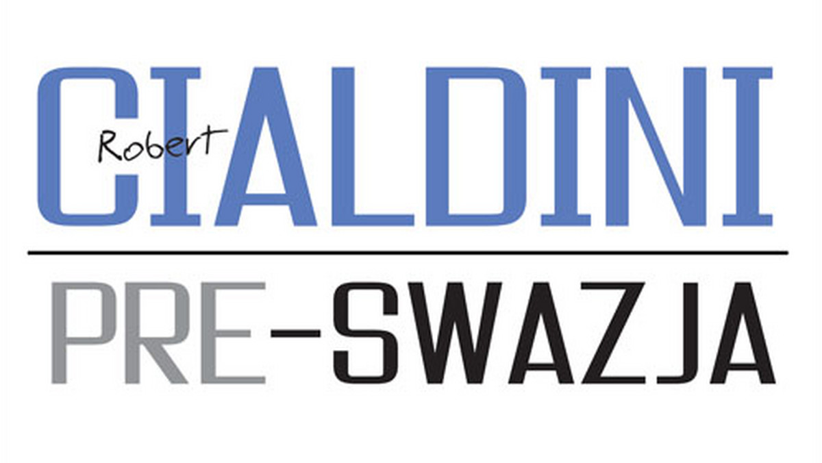 "Nigdy nie lubiłem, gdy dyrygowali mną przełożeni, ale teraz, mając wnuki, widzę, że dla obu stron może to być źródło radości" – pisze w dedykacji otwierającej "Pre-swazję" Robert Cialdini, światowej sławy profesor psychologii społecznej. W tym żartobliwym porównaniu amerykański mistrz wywierania wpływu właściwie zawarł odpowiedź na pytanie o istotę wspomnianej "pre-swazji". Jego fascynująca i bez wątpienia rewolucyjna książka dla wielu będzie objawieniem.