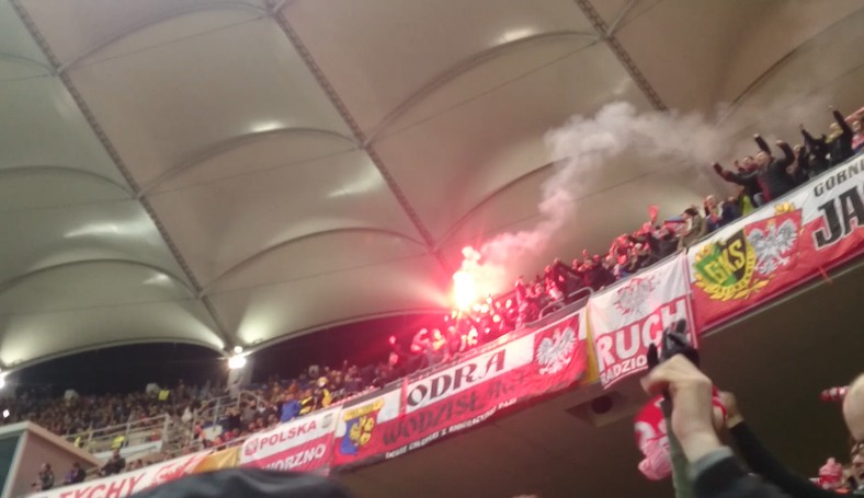 Raga pe terenul polonez după un gol marcat de Croația