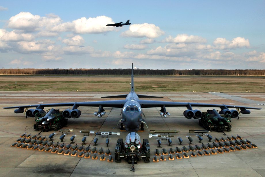 Soon the B-52 will be able to carry more smart bombs internally.