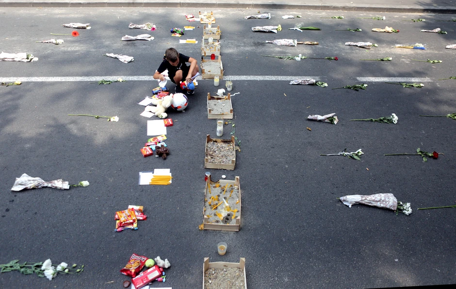 Protest na Karaburmi zbog smrti Stefana Balića u saobracajnoj nesreći