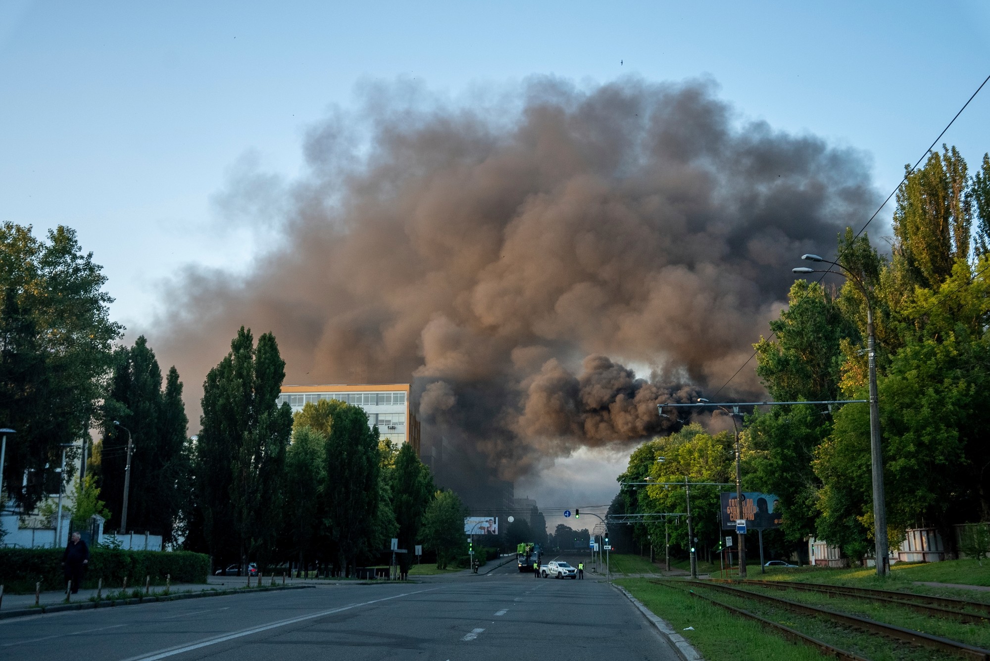 Ruské raketové a dronové útoky na ukrajinské hlavné mesto Kyjev. 
