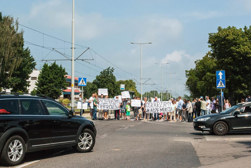 Blokowali skrzyżowanie w Gdańsku