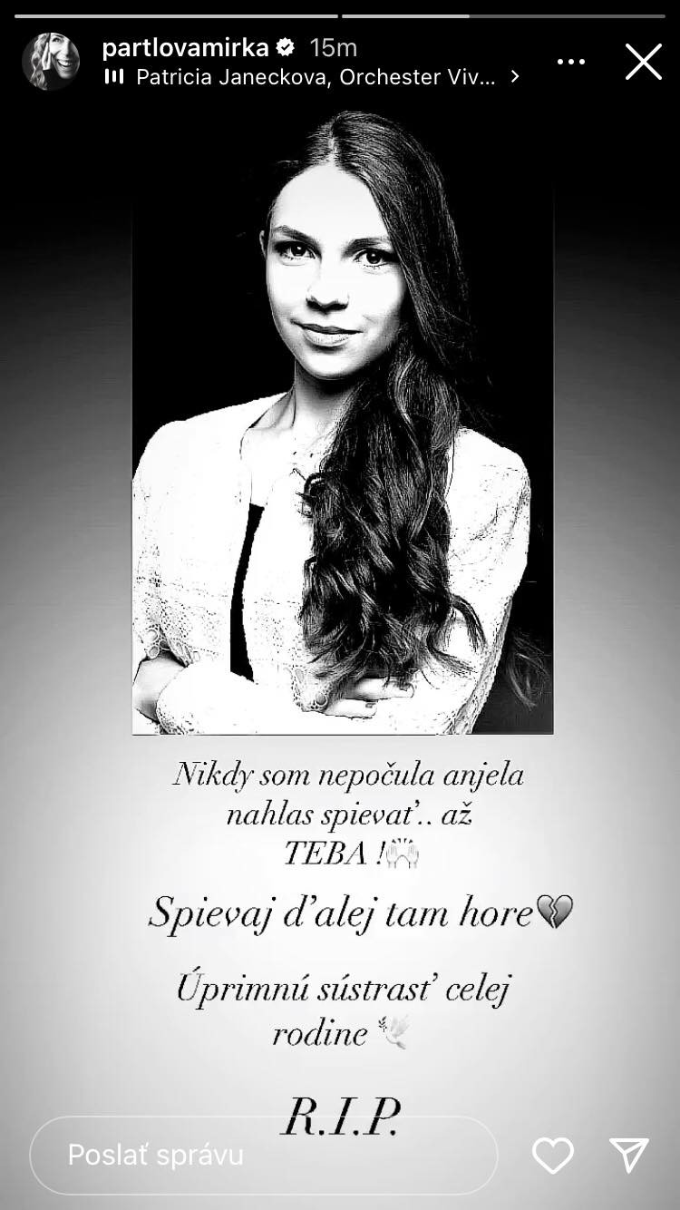 Partlová smúti nad smrťou kolegyne.