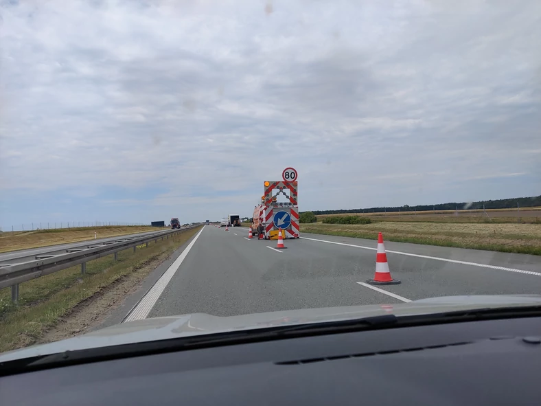 Roboty drogowe na autostradzie operatora Autostrady Wielkopolskie