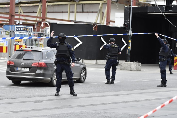 Okolice miejsca ataku w Sztokholmie