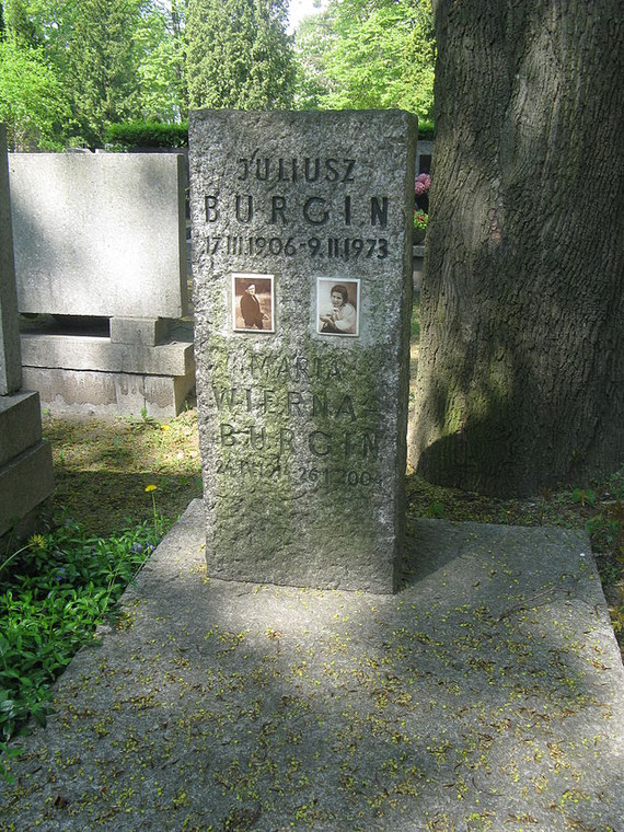 Grób Juliusza Burgina i Marii Wiernej na warszawskich Powązkach