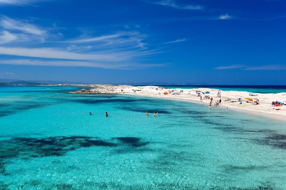 Plaja de ses iljetes, Formentera, Španija