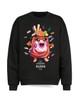 ÁLARCOS ÉNEKES UNISEX FEKETE KEREKNYAKÚ PULÓVER - SUSHI