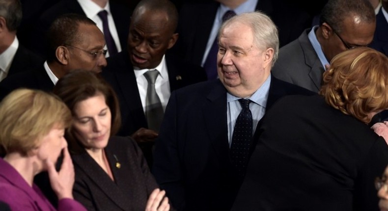 Russian ambassador Sergey Kislyak, pictured at President Donald Trump's address to Congress, is at the center of a political storm over the US administration's contacts with Moscow