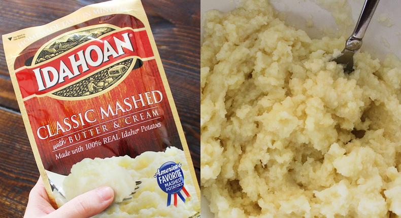 I tried three different instant mashed-potato brands in a variety of flavors.Erin McDowell/Insider