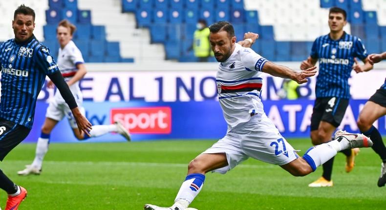 Quagliarella (R) scored the opening goal