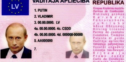 Prawo jazdy z Putinem - pamiątka z Rosji