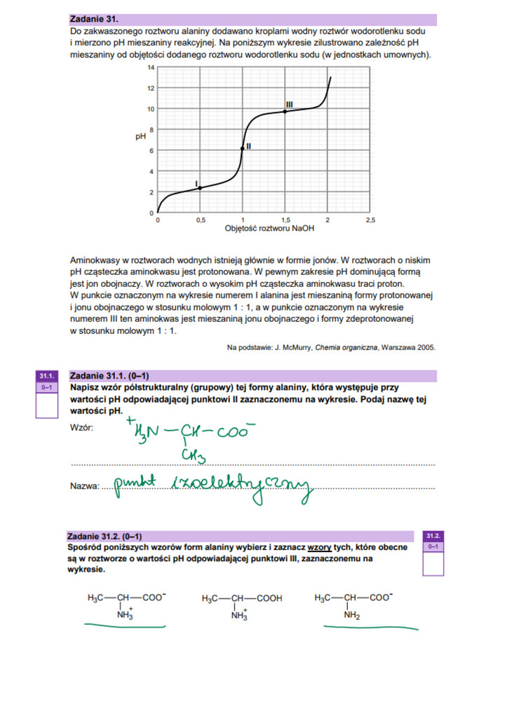 Rozszerzona matura z chemii 2023 - rozwiązanie zad. 31