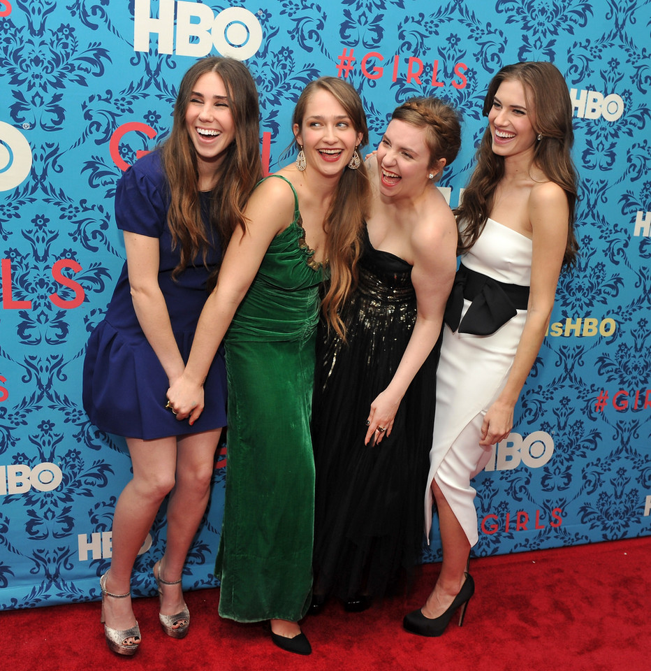 Gwiazdy serialu "Dziewczyny": Zosia Mamet, Jemima Kirke, Lena Dunham i Allison Williams 