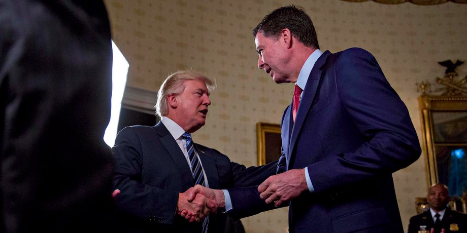 Donald Trump and James Comey