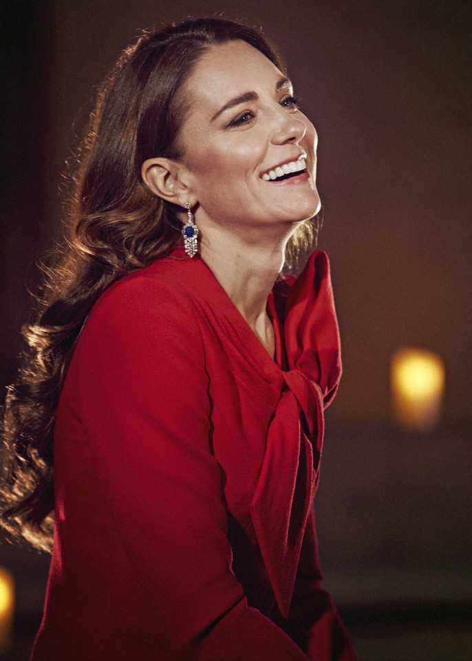 Kate Middleton na koncercie "Royal Carols: Together At Christmas" w Opactwie Westminsterskim w Londynie