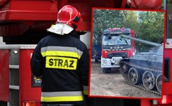 Czołg lufą przebił wóz strażacki. To nie był strzał w 10