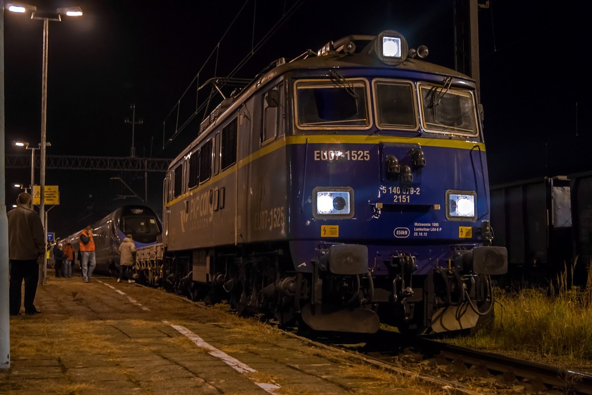 Skład pendolino na warszawskim Grochowie.