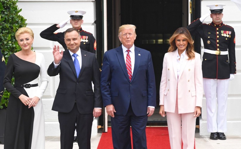 Agata Duda Andrzej Duda Donald Trump i Melania Trump