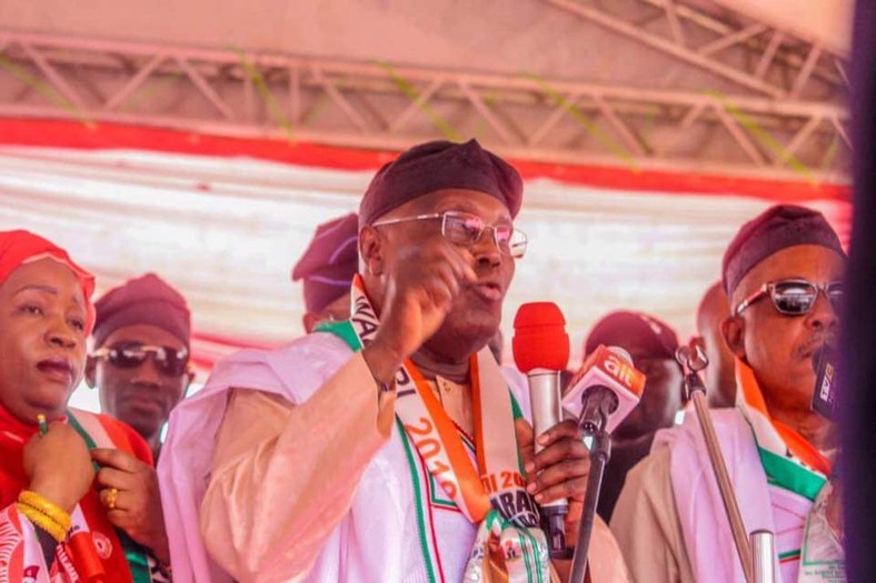 PDP Presidential candidate Atiku Abubakar at a campaign rally in Jalingo, Taraba state 