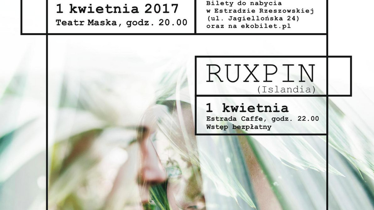 Mr. Silla i Ruxpin, to popularni na całym świecie twórcy z Islandii. Mr. Silla tworzyła kiedyś múm, jeden z najważniejszych islandzkich projektów, teraz skupia się na autorskiej twórczości. Ruxpin od zawsze związany był ze sceną elektroniczną. Artyści wystąpią w Rzeszowie, 1 kwietnia 2017 roku.