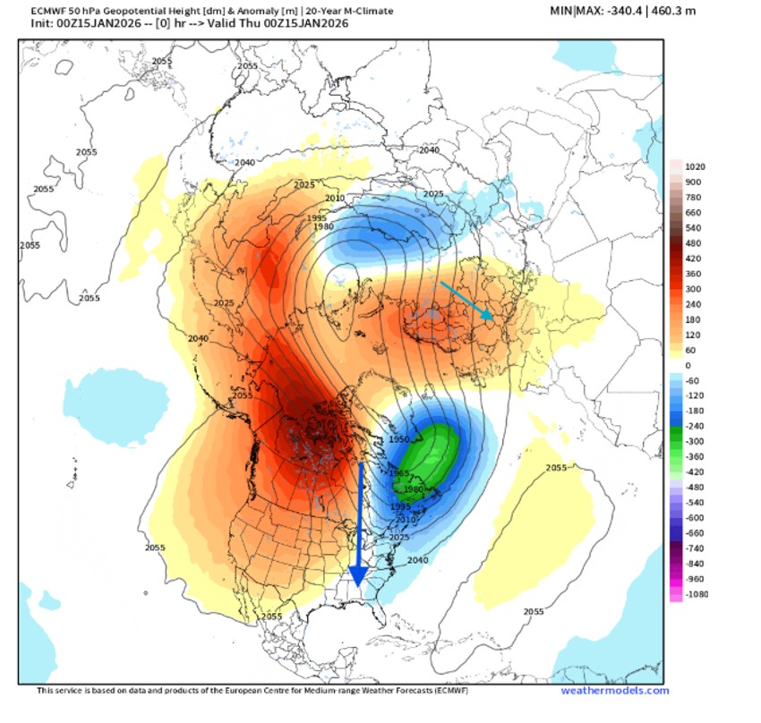Polarni vrtlog u SAD