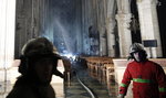 Pożar katedry Notre Dame. Wnętrze spalonej katedry ZDJĘCIA