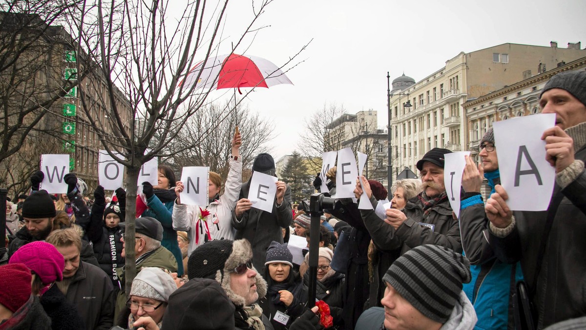 Protest w Łodzi