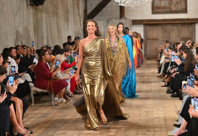 Kristi na Ralph Lauren reviji u okviru Nedelje mode u Njurjoku 