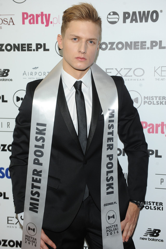 Jan Dratwicki na gali finałowej Mister Polski 2016