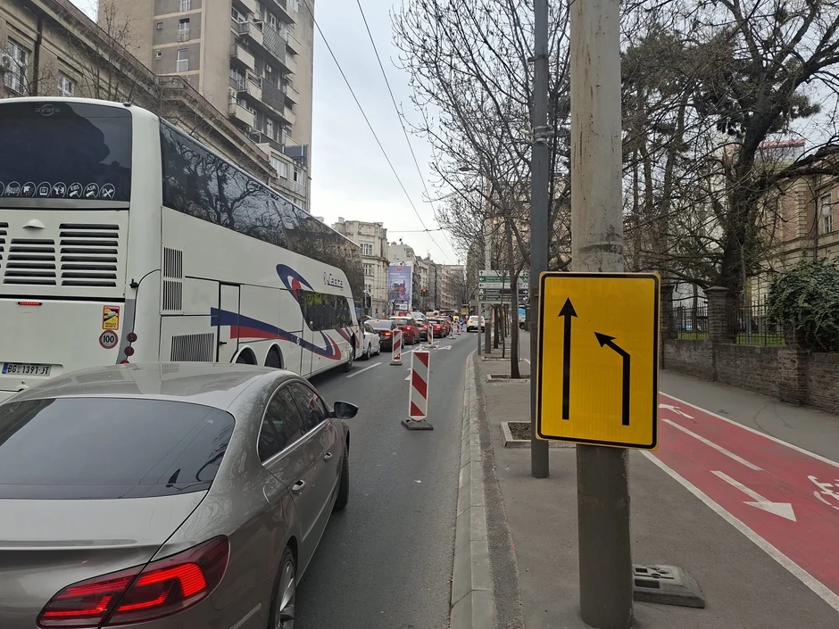 Gužva u Takovskoj ulici zbog radova