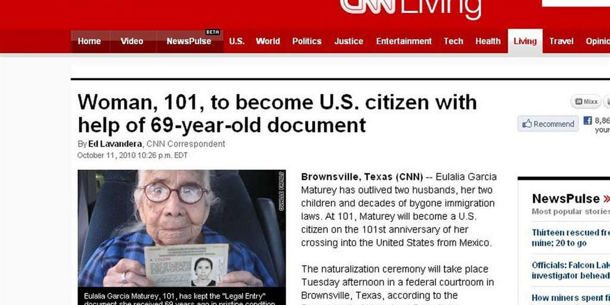 Po 100 latach dostała obywatelstwo USA!
