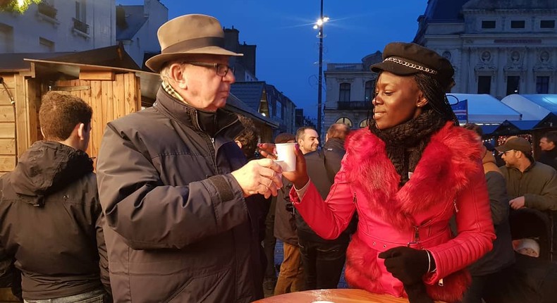 Akothee with her Baby Daddy in France (Instagram)