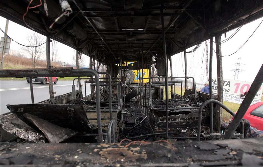 Autobus spłonął jak zapałka